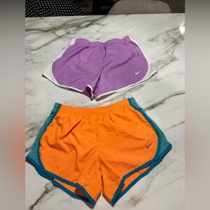 Nike Vibrant lavender and Orange Shorts Set